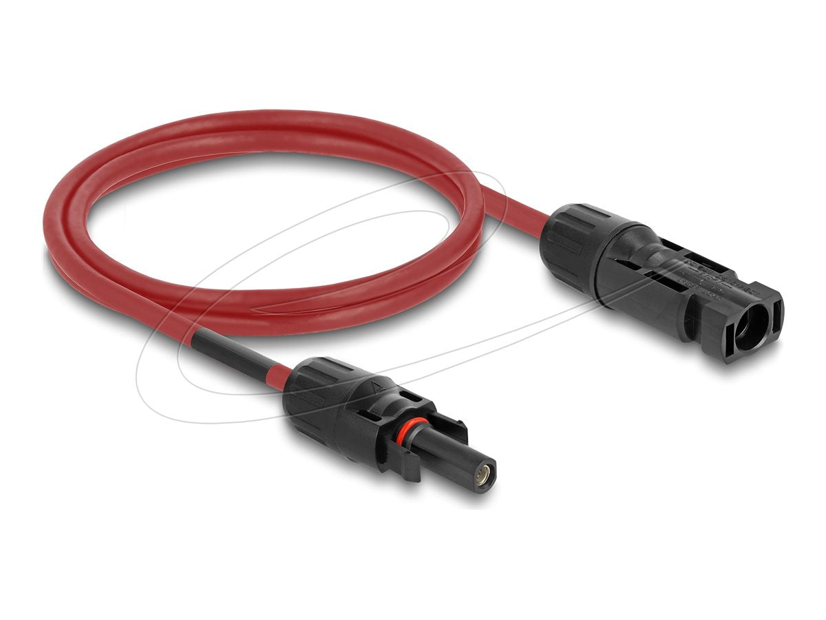 DELOCK DL4 Solar Kabel 6mm Stecker zu Buchse 1m rot - Vorderansicht