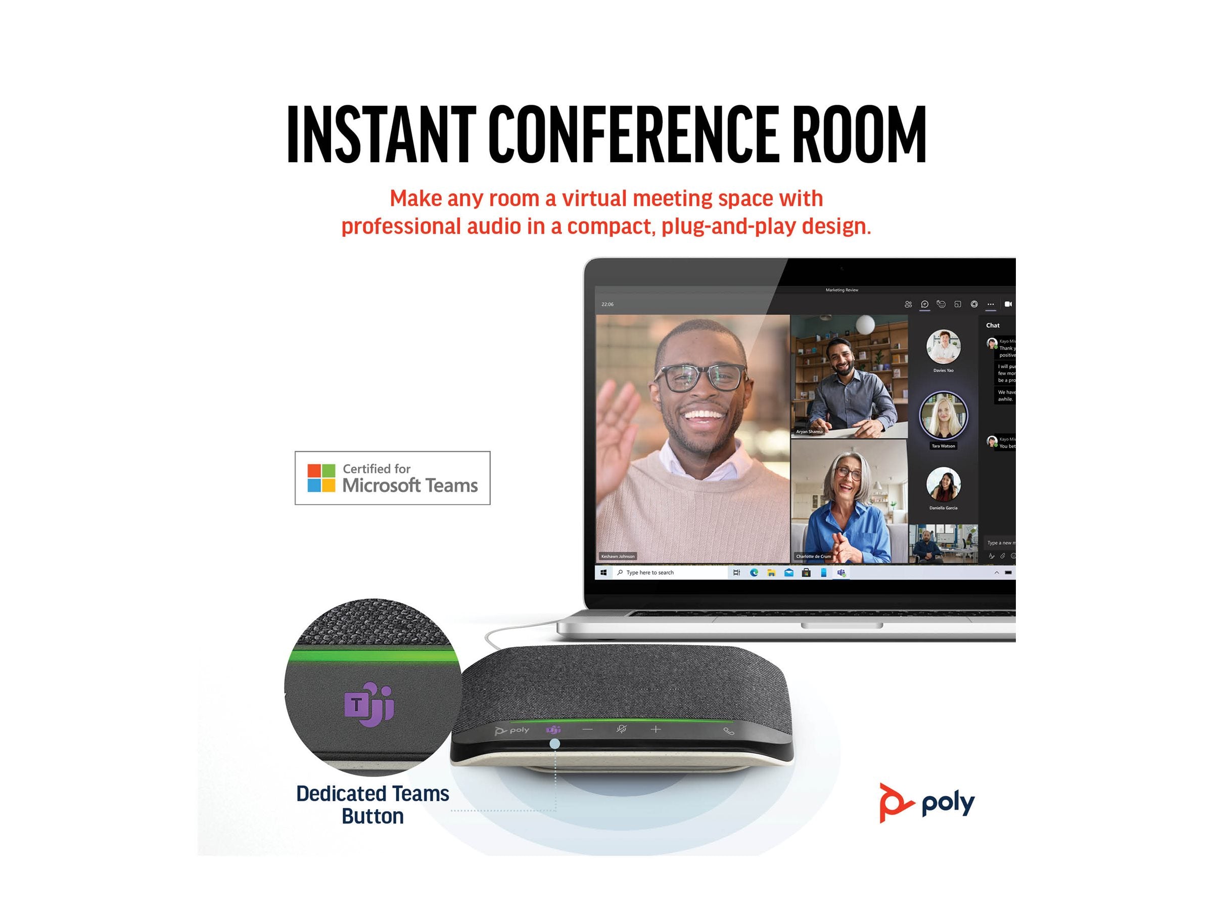 HP Poly Sync 10 USB-A USB-C Speakerphone Verpackung
