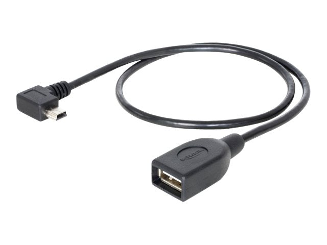 DELOCK Kabel USB mini St 90G gew. > USB-A Bu OTG 50cm - Vorderansicht
