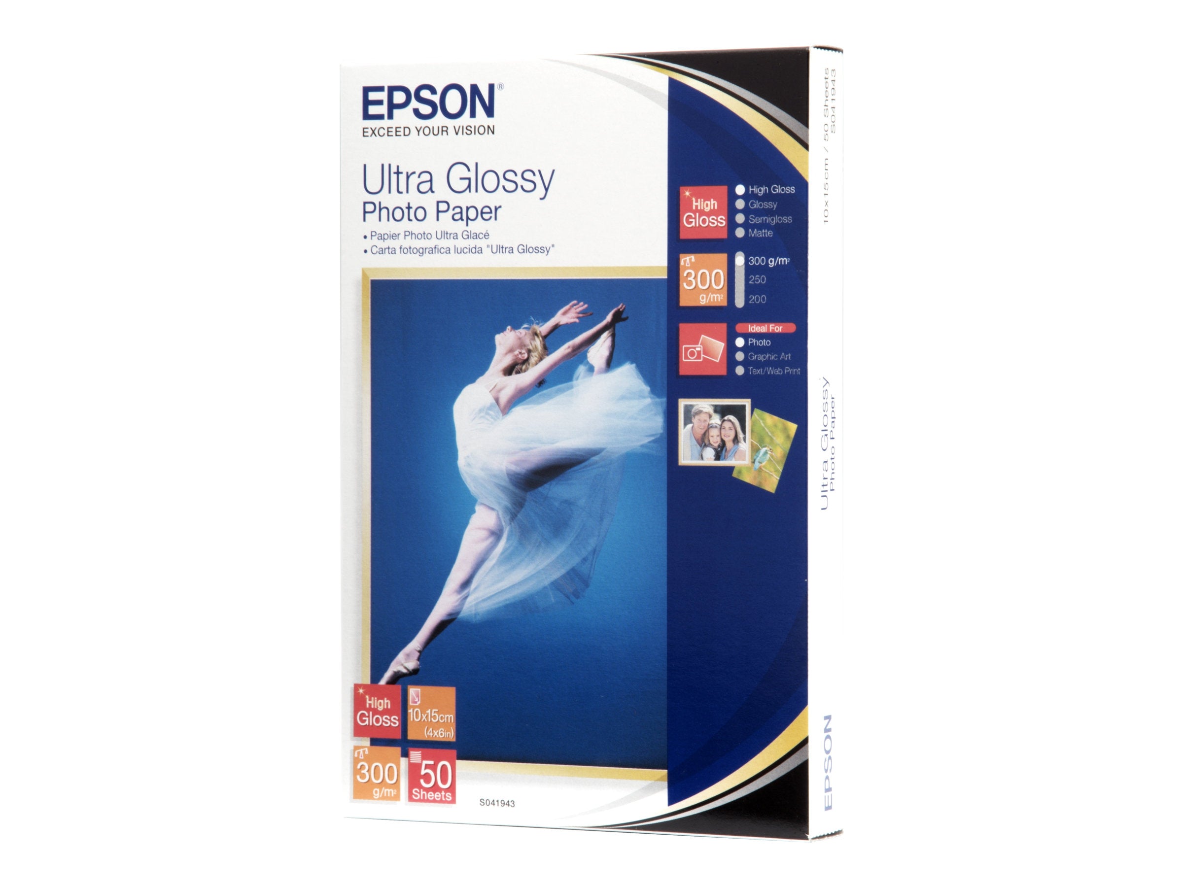 EPSON S041943 Ultra glänzend Foto Papier Vorderansicht
