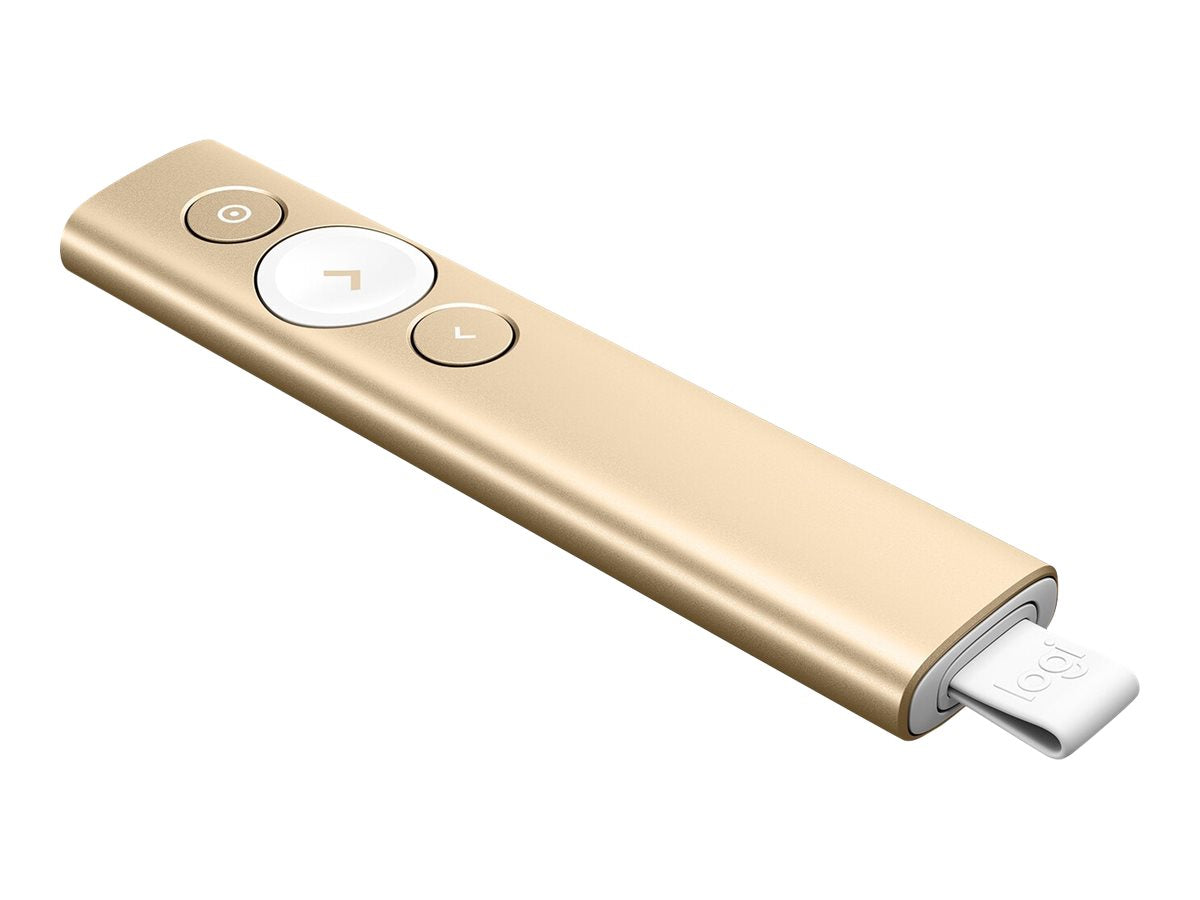 LOGITECH Spotlight Präsentations-Fernsteuerung 3 Tasten Gold - Detailansicht