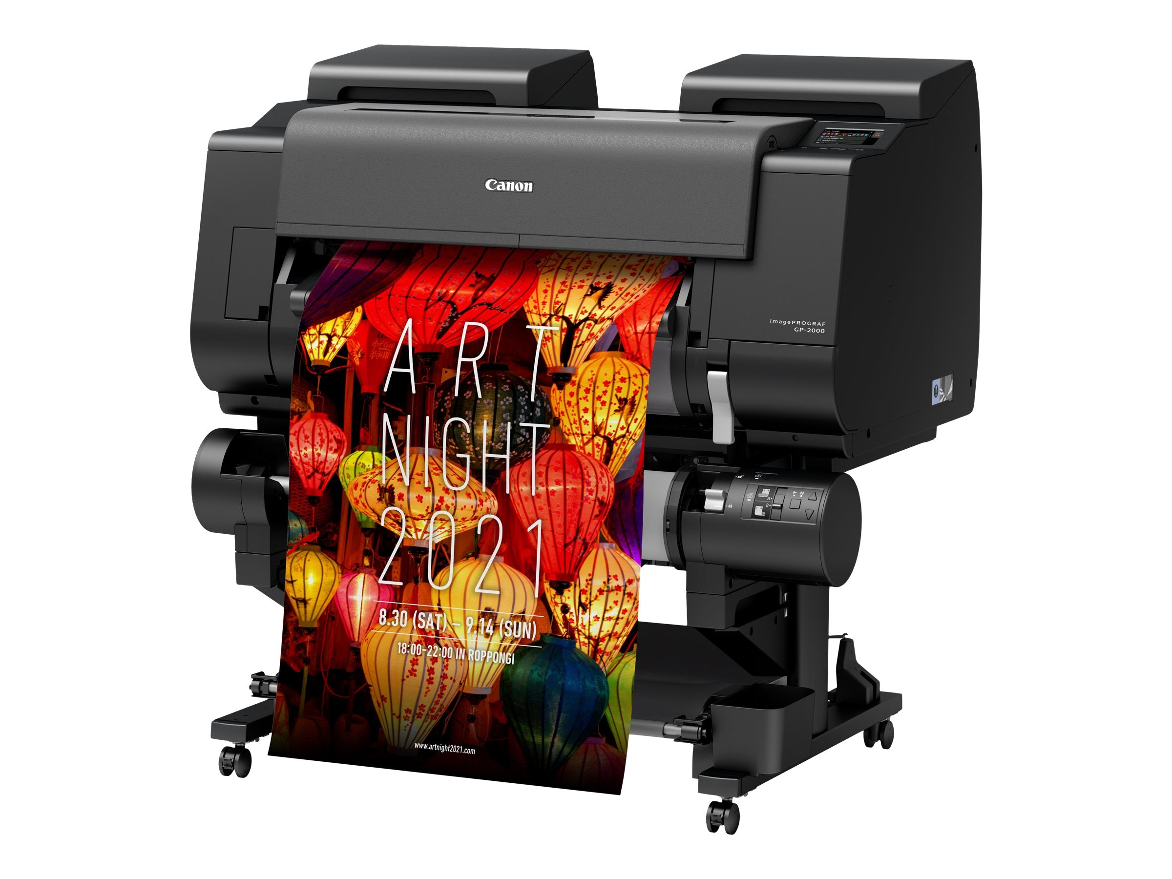 Detailansicht der Tintenpatronen des CANON GP-2000 LFP Printers