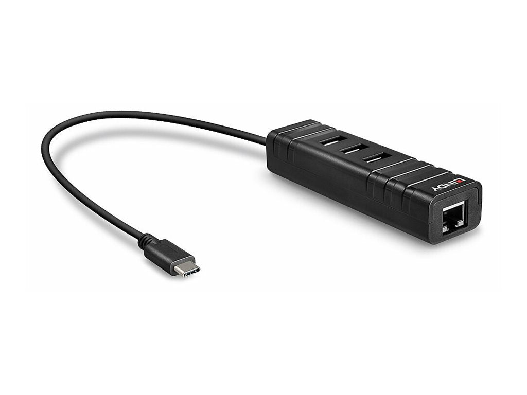 LINDY USB 3.1 Hub und Gigabit Ethernet Adapter Vorderansicht