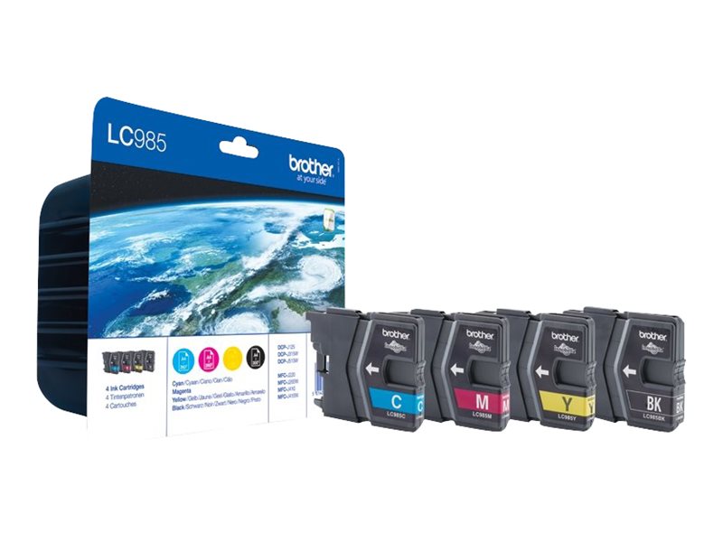 BROTHER LC-985 Tinte schwarz und dreifarbig Standardkapazität im Einsatz