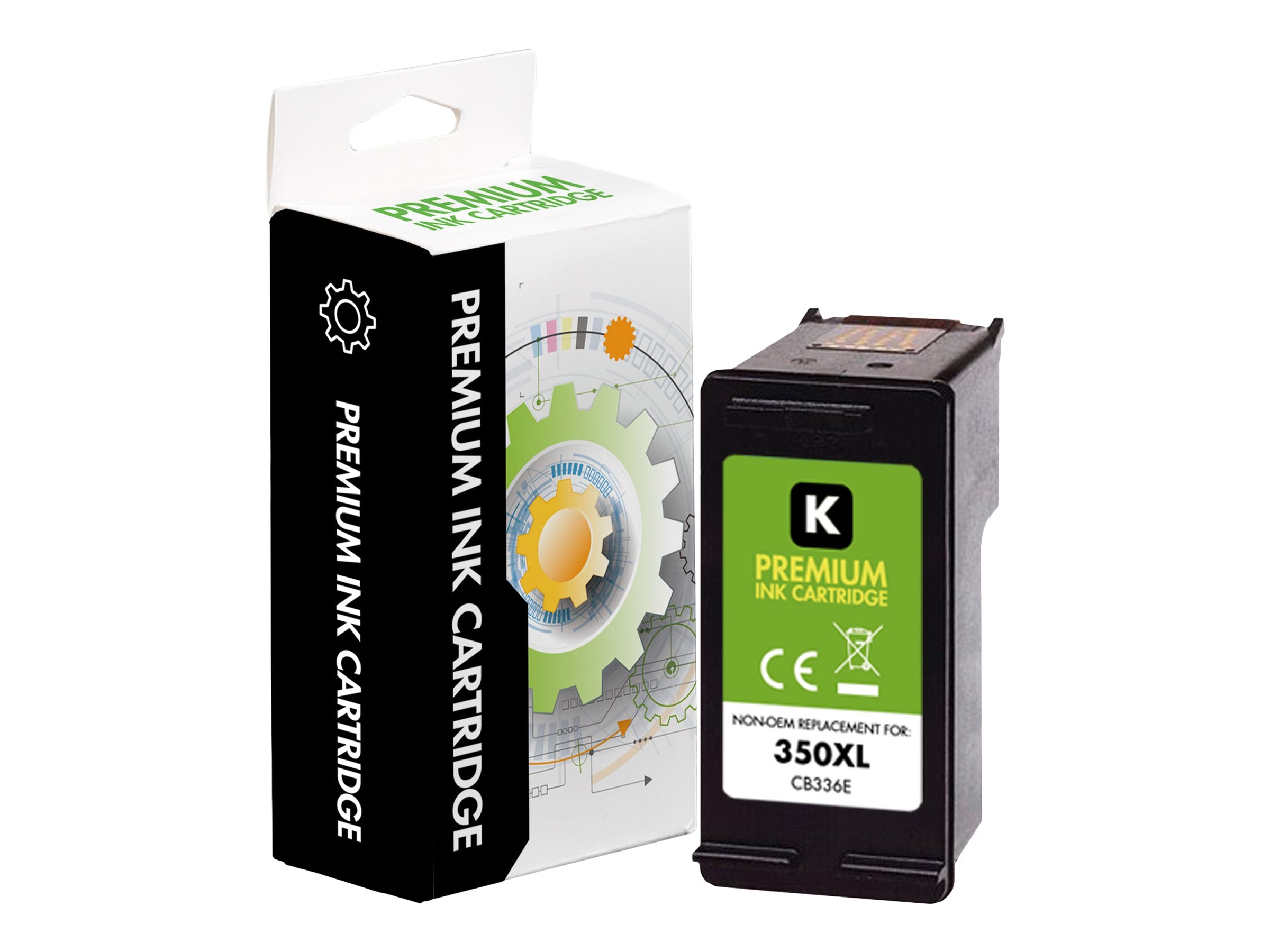 STATIC Tintenpatrone HP CB336EE 350XL schwarz remanufactured - Vorderansicht