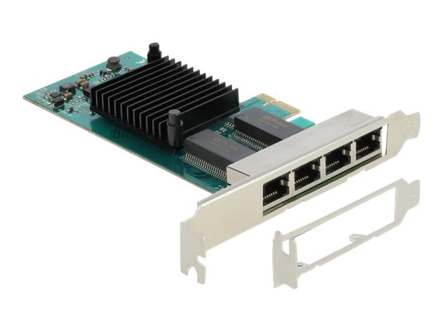 DELOCK PCI Express x1 Karte 4 x RJ45 Gigabit LAN i350 - Vorderansicht