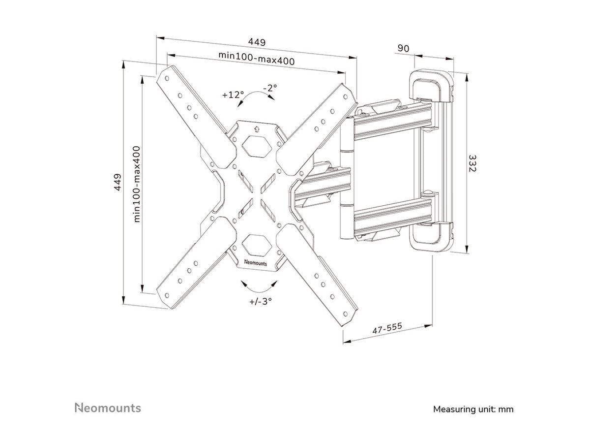 NEOMOUNTS WL40S-850BL14 Screen Wall Mount Detailansicht