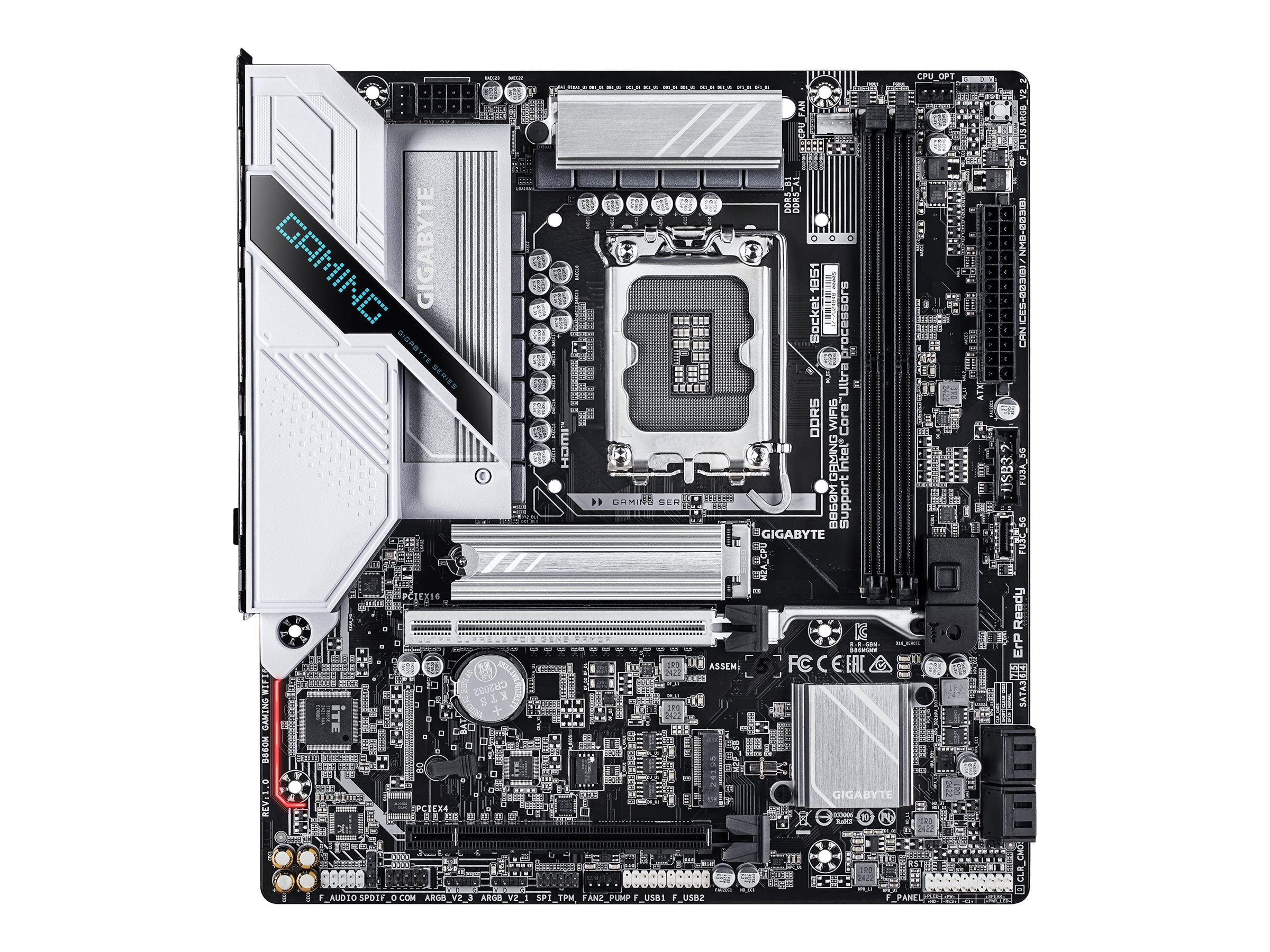 GIGABYTE B860M GAMING WIFI6 Motherboard Vorderansicht
