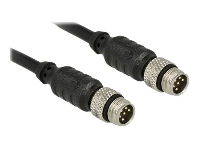 DELOCK M8 Sensor- / Aktorkabel 6 Pin Stecker zu 6 Pin Stecker wasserdicht 10cm - Vorderansicht