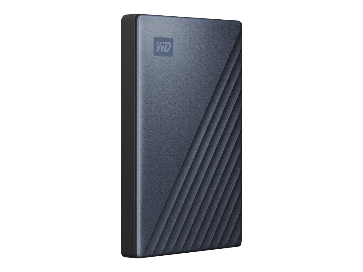 WD My Passport Ultra 2TB Blue USB-C/USB3.0 HDD Seitenansicht