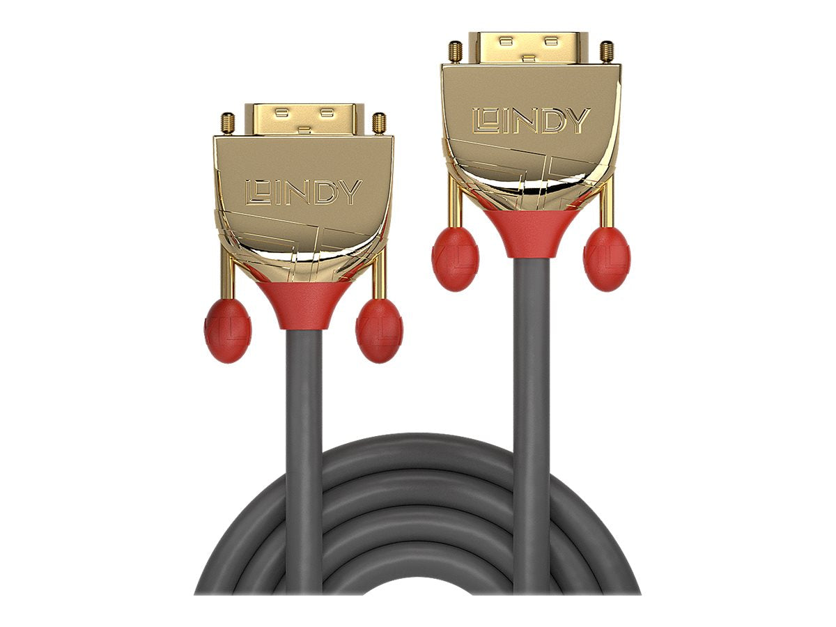 LINDY 20m Gold DVI-D SLD Single Link Kabel Vorderansicht