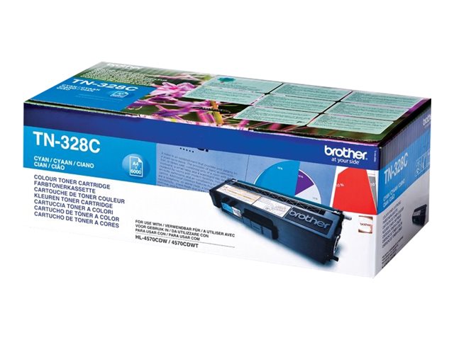 BROTHER TN-328 Toner cyan Seitenansicht