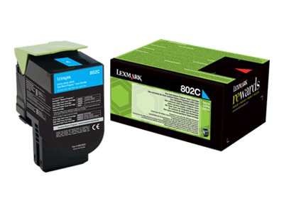 LEXMARK 802C Toner cyan Verpackung