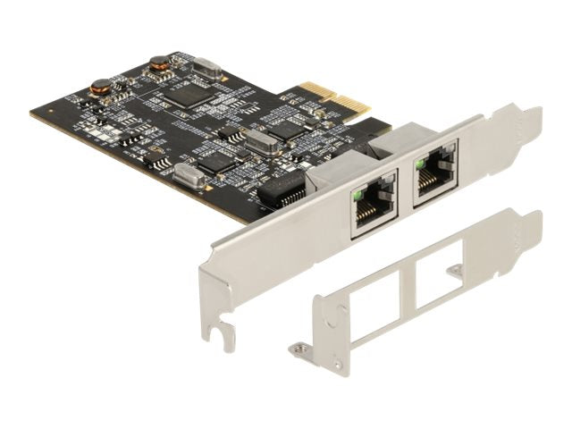DELOCK PCI Express x2 Karte auf 2 x 2.5 Gigabit LAN i225 - Vorderansicht