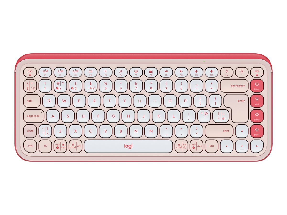 LOGITECH POP ICON KEYS - ROSE Tastatur - Vorderansicht