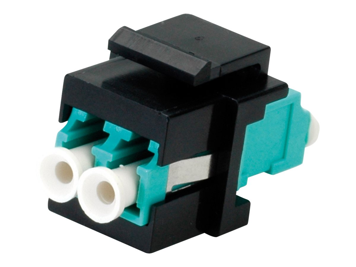 ROLINE Keystone LWL-Adapter LC/LC Duplex Multimode OM3 - Vorderansicht