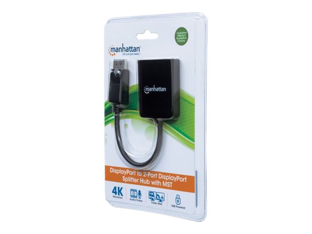 MANHATTAN DisplayPort auf 2-Port DP Splitter mit MST - Vorderansicht