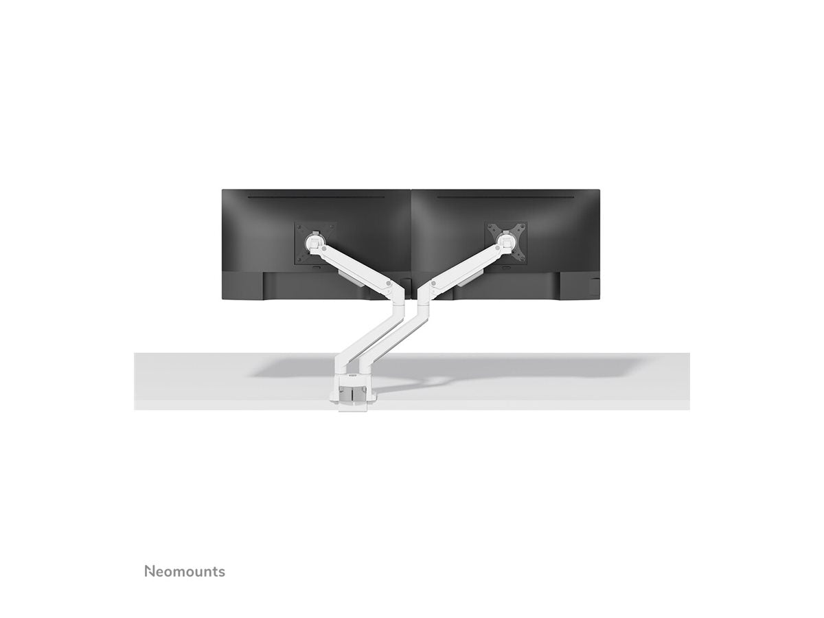 NEOMOUNTS Next Slim Desk Mount double display topfix clamp/grommet white