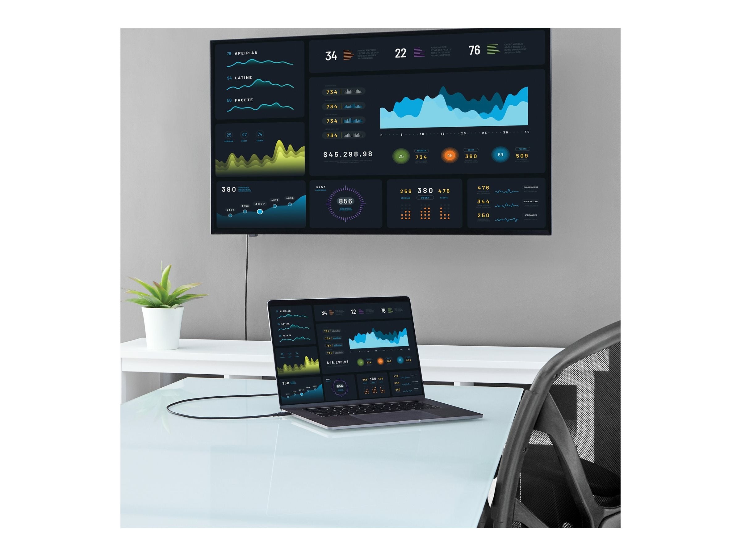STARTECH.COM USB-C auf VGA Adapterkabel 2m Detailansicht