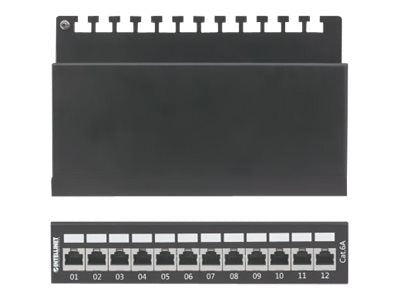 INTELLINET 12-Port Cat6a Patchpanel geschirmt FTP Detailansicht