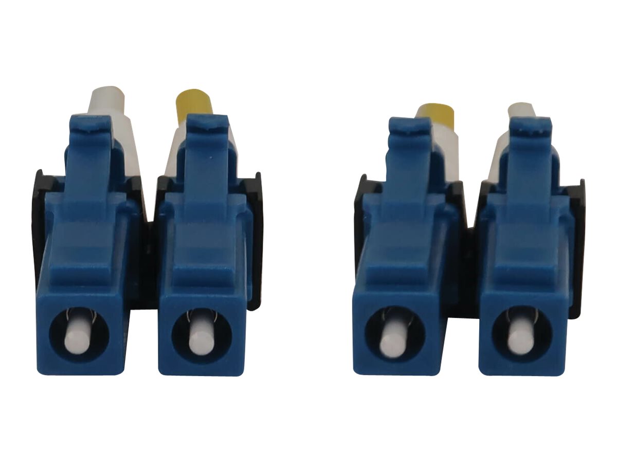 EATON TRIPPLITE 400G Duplex Singlemode 9/125 OS2 Switchable Fiber Optic Cable LC/UPC M/M LSZH Yellow 2m 6