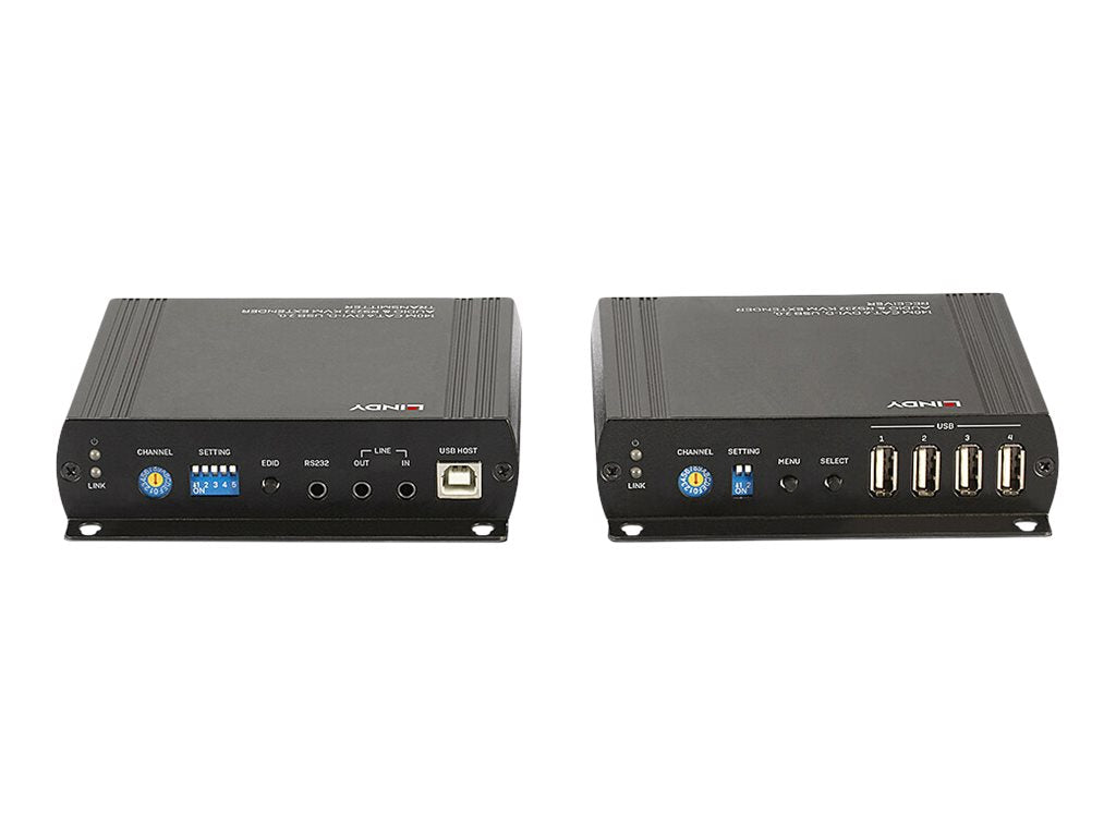LINDY 140m Cat.6 DVI-D USB Audio & RS232 KVM Extender Vorderansicht