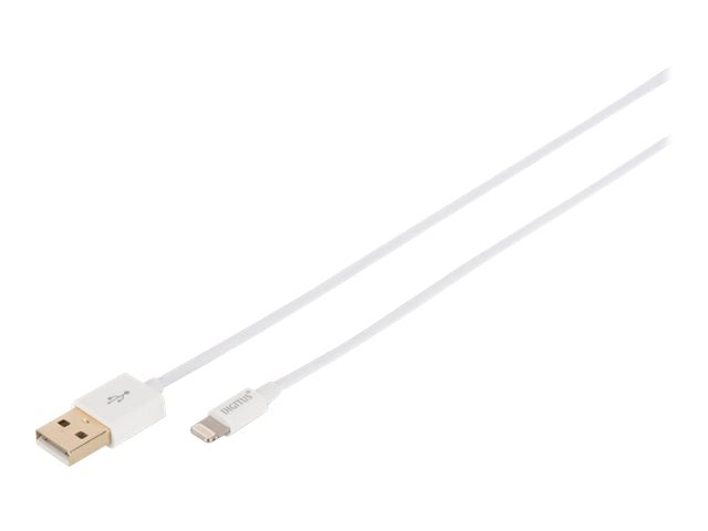DIGITUS Apple Lade-/Datenkabel 8pin - USB A St/St 1,0m Vorderansicht