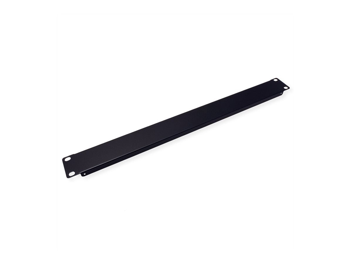 VALUE 48,26cm 19Zoll-Blindplatte 1 HE schwarz - Vorderansicht
