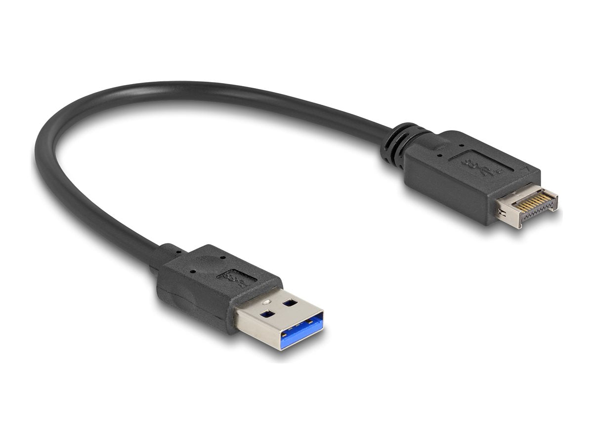 DELOCK USB 10 Gbps Kabel USB Typ-E Key A 20 Pin Stecker zu USB Typ-A Stecker 30cm - Vorderansicht