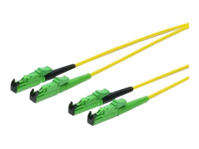 DIGITUS LWL Patchkabel E2000 (APC) auf E2000 (APC) DIAMOND Singlemode 09/125 Duplex Länge 3 m LSOH Vorderansicht