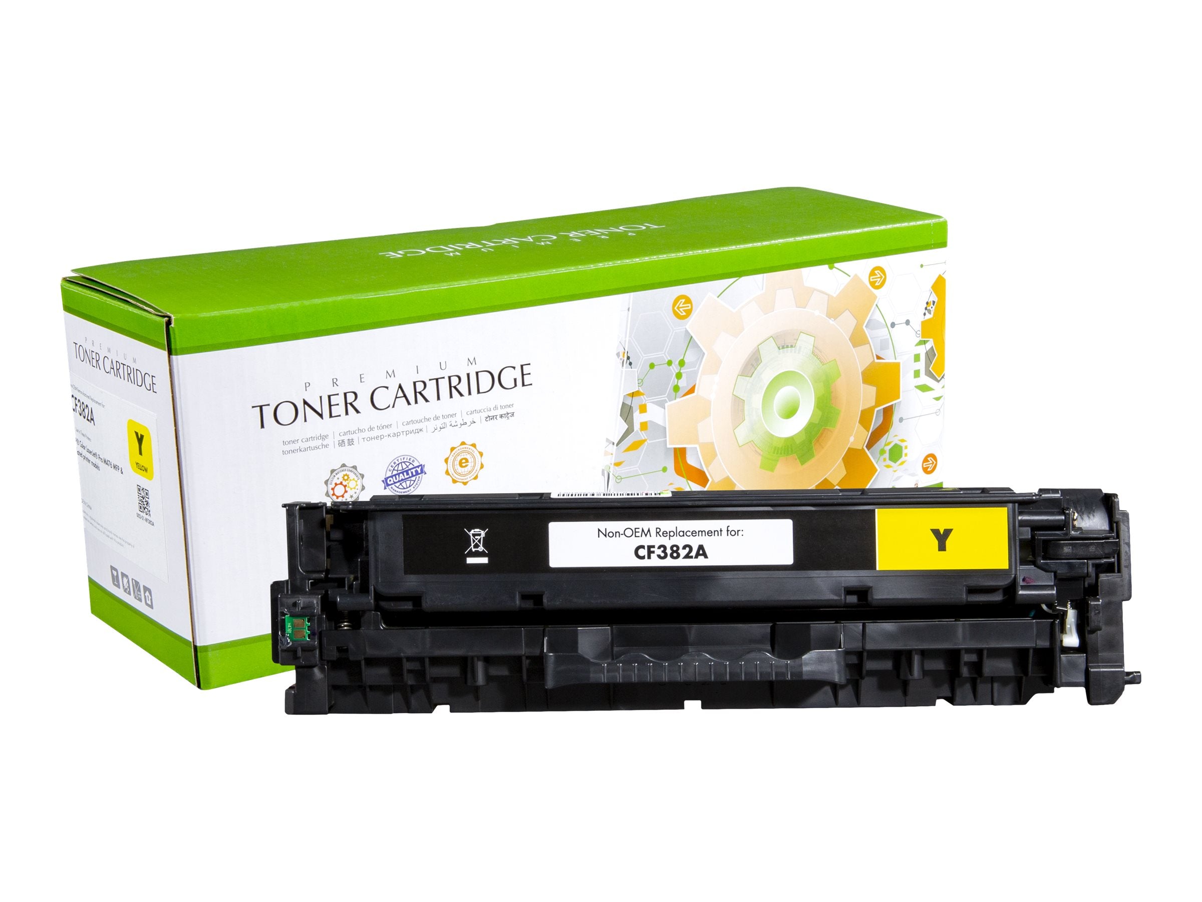 STATIC Tonerpatrone HP CF382A gelb Vorderansicht