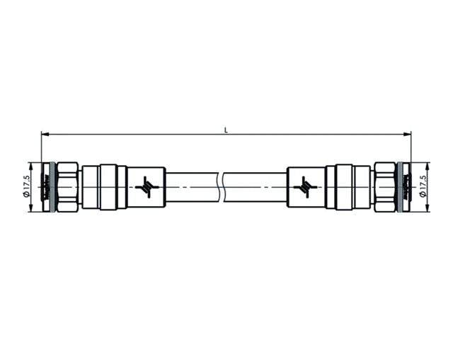 PUC TELEGÄRTNER 2.2-5 Jumper-Kabel 3/8z Flex. IP67 L 2.0m. mS-mS. G57 3/8z Flex. JMPR/20EET 2.2-5 auf 2.2-5 Screw Type Jumper Kabel