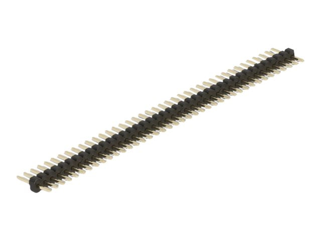 DELOCK Stiftleiste 40 Pin Rastermass 1,27mm 1-reihig gerade - Vorderansicht