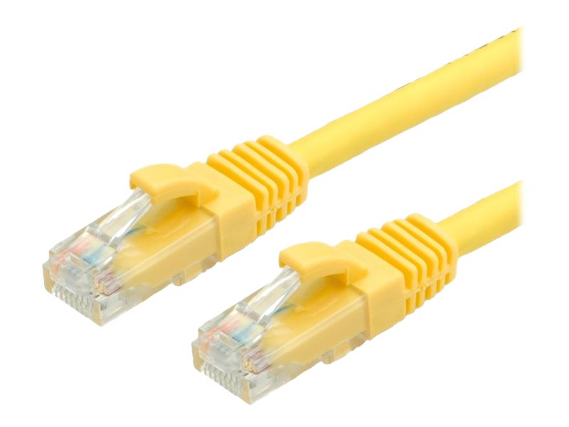 VALUE Patchkabel Kat.6A Class EA UTP gelb 0,3m Vorderansicht