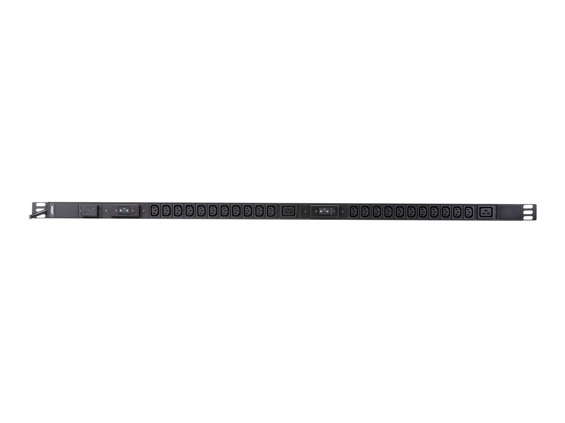 ATEN PE0324SG 0U 32A 24-Port Basic PDU mit Überspannungsschutz - Vorderansicht