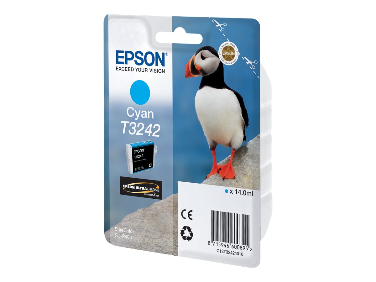 EPSON T3242 Cyan Tintenpatrone Verpackung