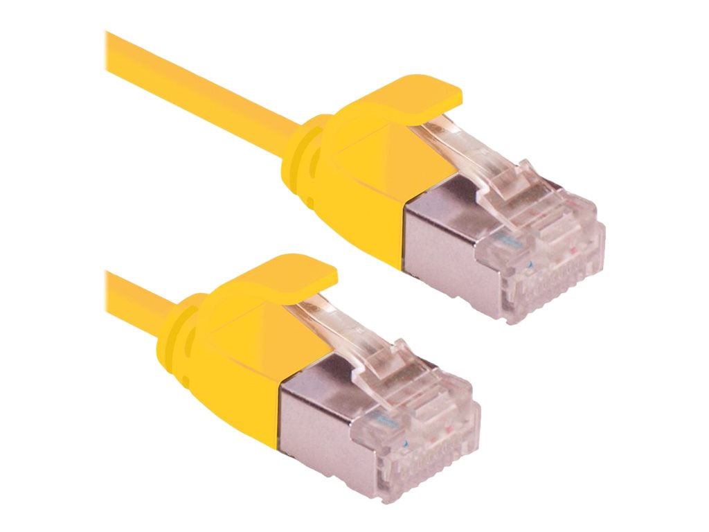 ROLINE GREEN U/FTP Patchkabel Kat.6A Class EA LSOH slim gelb 1m - Detailansicht
