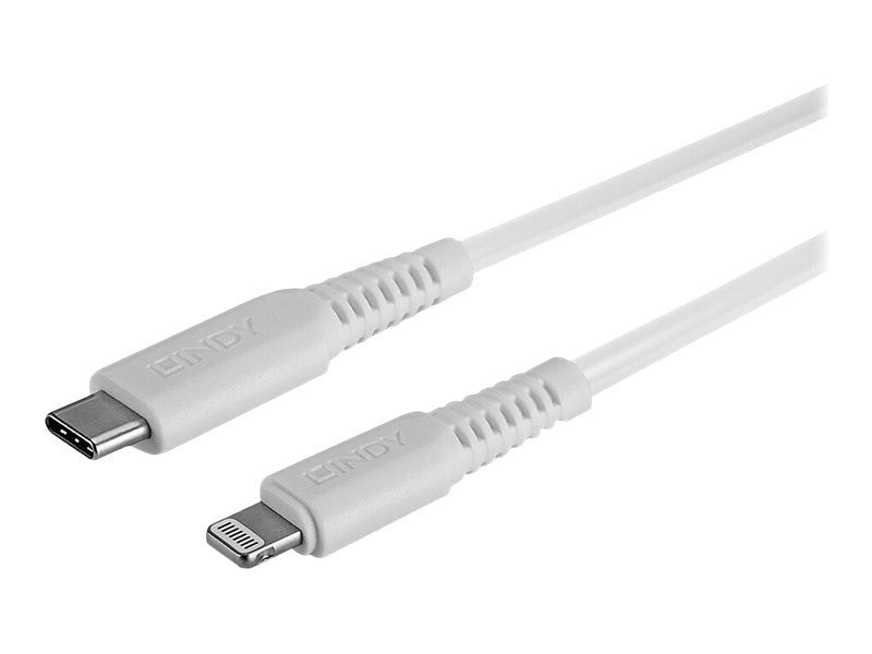 LINDY 1m USB Typ C an Lightning Kabel - Anschlussansicht