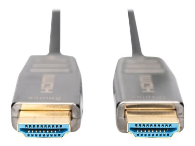 DIGITUS HDMI AOC Hybrid Glasfaser Anschlusskabel Typ A M/M 10m Verpackung