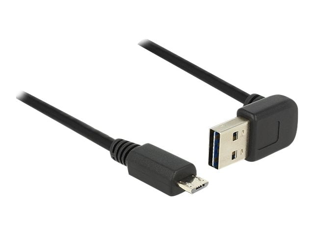 DELOCK Kabel EASY-USB 2.0 Typ-A Stecker gewinkelt oben / unten - Vorderansicht