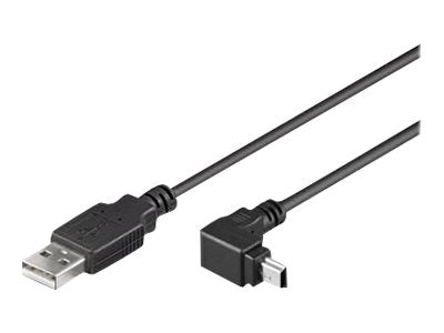 TECHLY USB2.0 Anschlusskabel schwarz 1,8m Vorderansicht