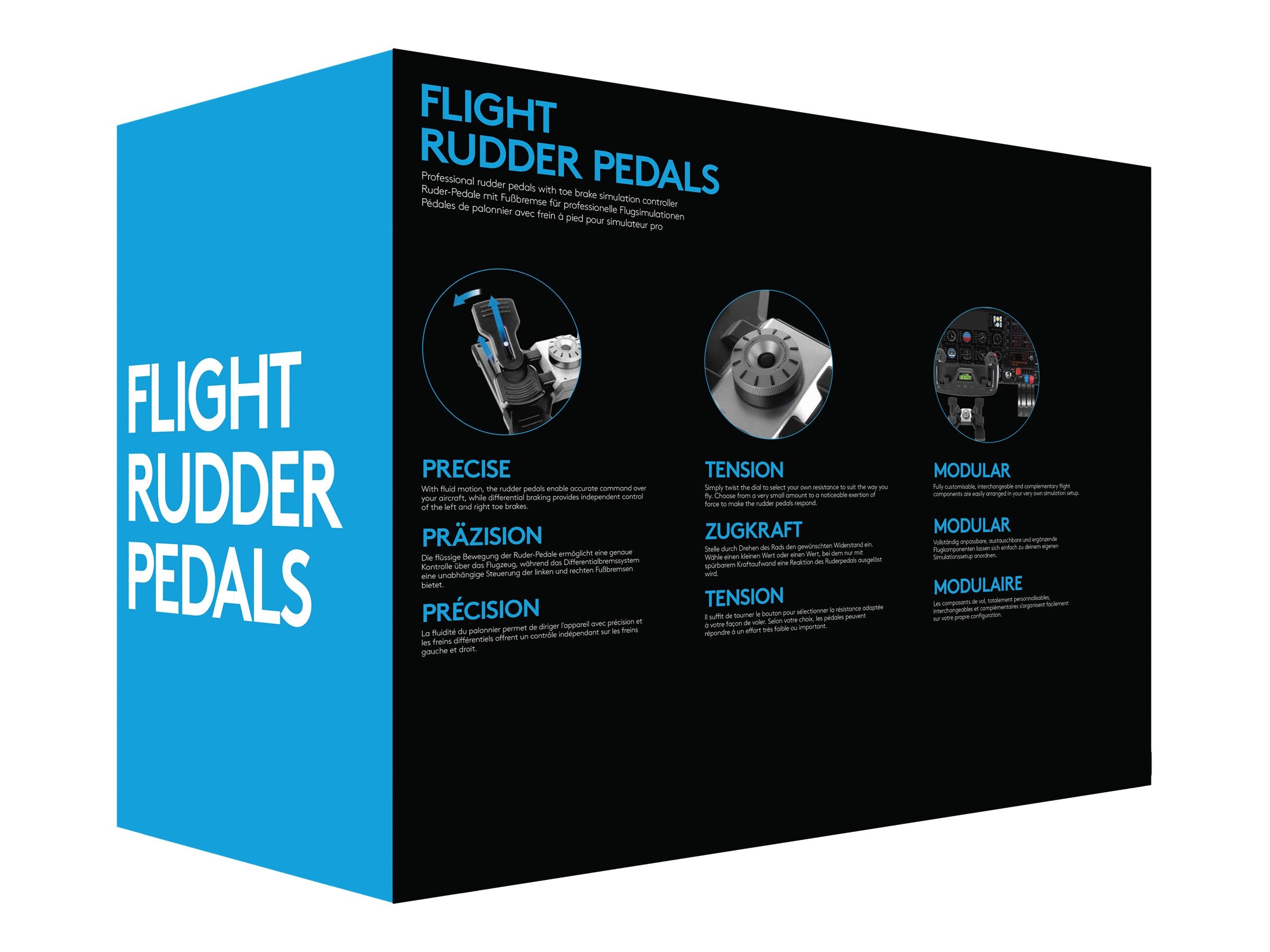 LOGITECH Flight Rudder Pedals Vorderansicht