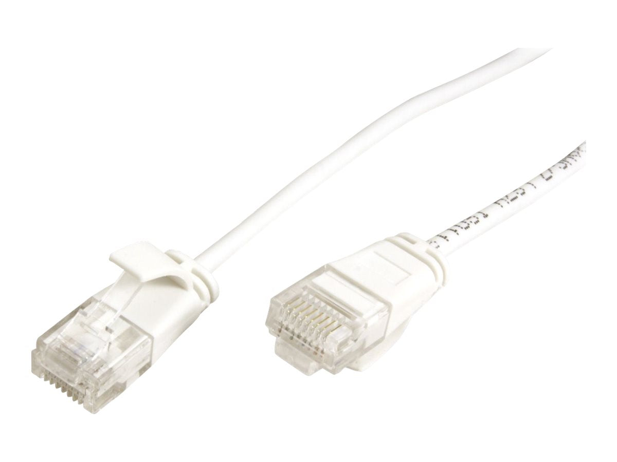 ROLINE GREEN UTP Patchkabel Kat.6A Class EA LSOH slim weiss 0,5m Vorderansicht