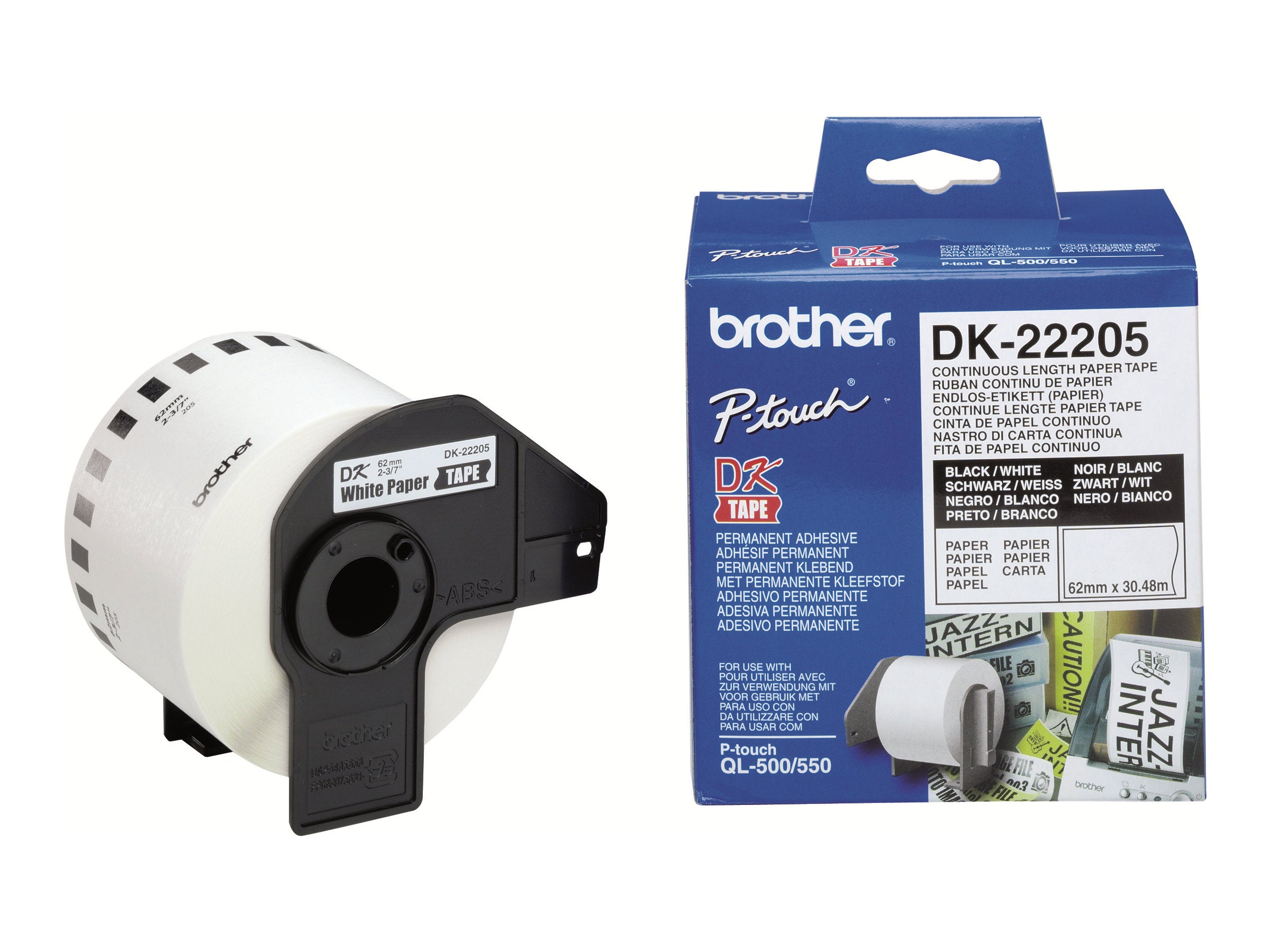 BROTHER P-Touch DK-22205 Endlosetikettenrolle Vorderansicht