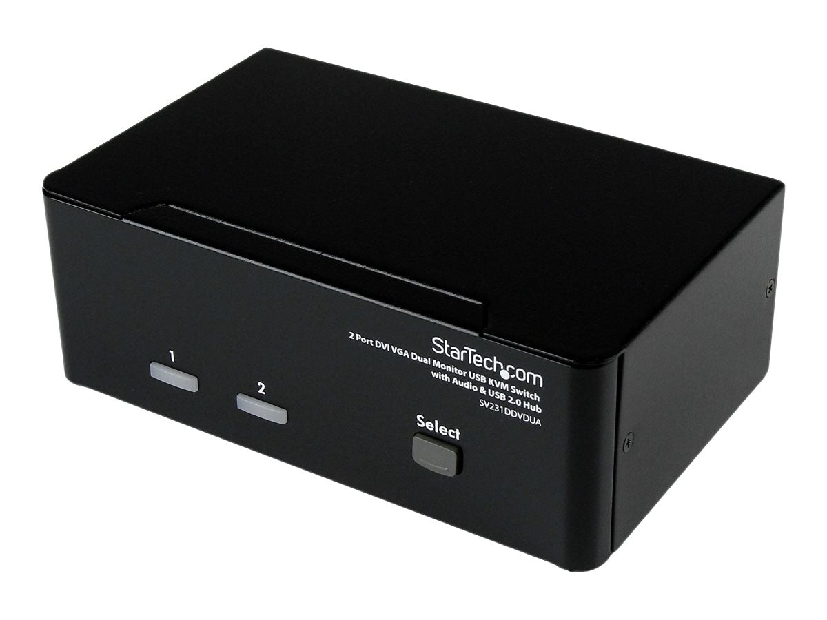 STARTECH.COM 2 Port DVI VGA KVM Switch - Vorderansicht