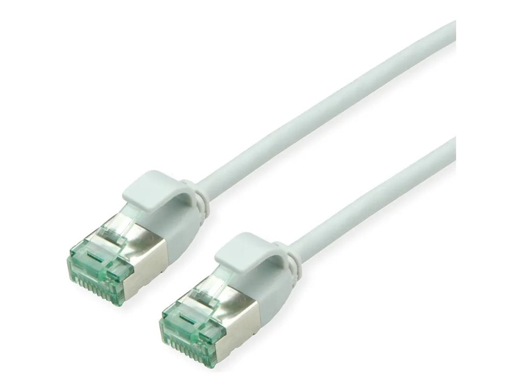 ROLINE RM U/FTP DataCenter Patchkabel Kat.6A Class EA slim grau 0,3m - Vorderansicht