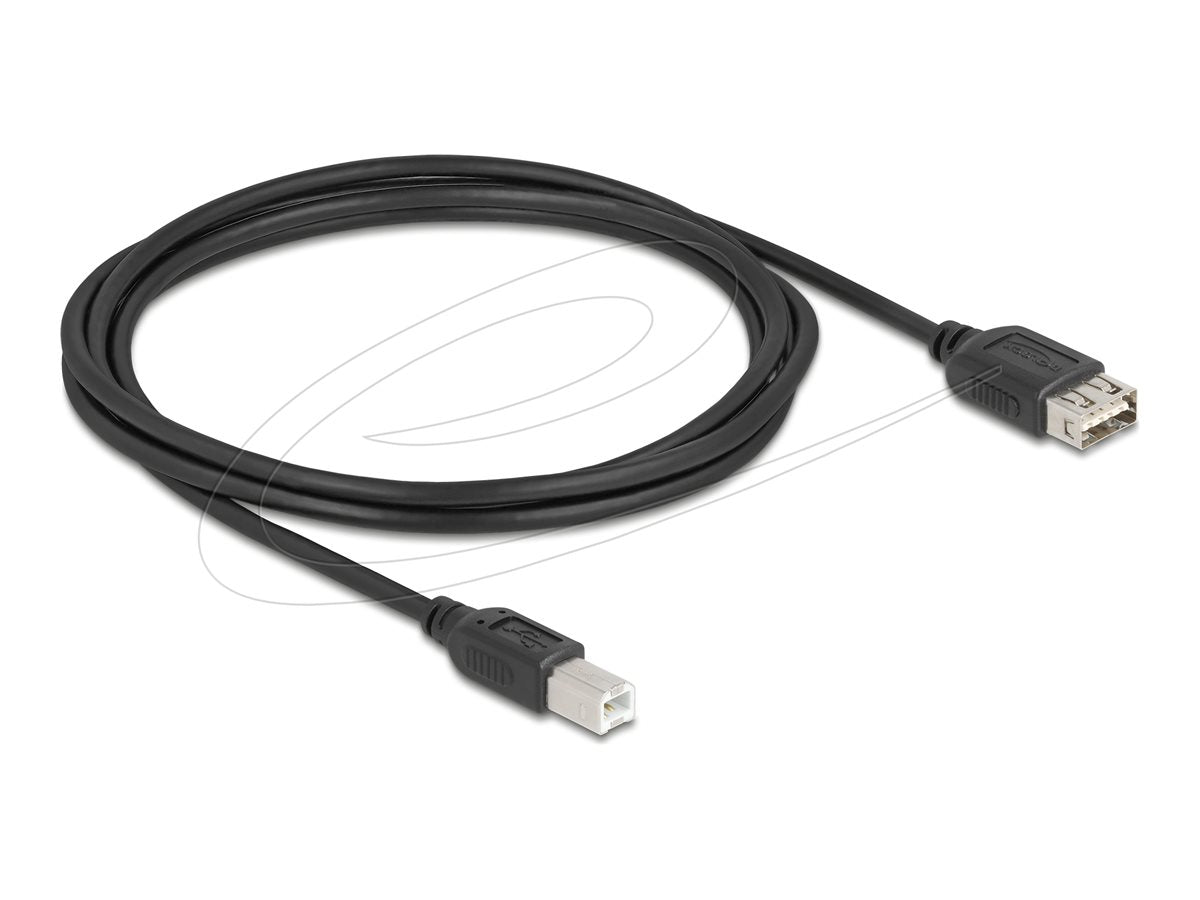 DELOCK USB 2.0 Kabel USB Typ-B Stecker zu EASY USB Typ-A Buchse 2m - Vorderansicht