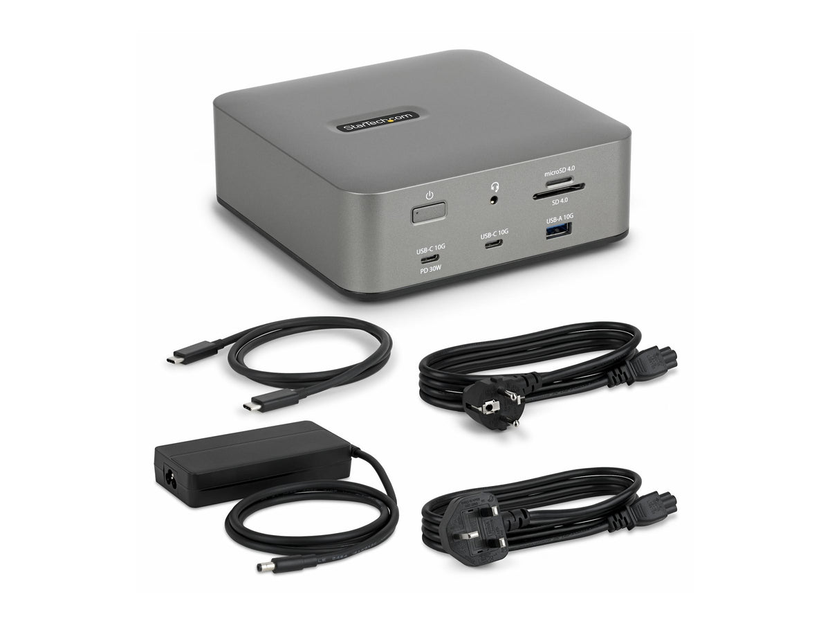 STARTECH.COM Thunderbolt 5 Dockingstation DP und HDMI 3-Monitor Dock bis 4K 144Hz oder Dual 8K 60Hz 5x USB-Ports 140W Laptop-Ladung