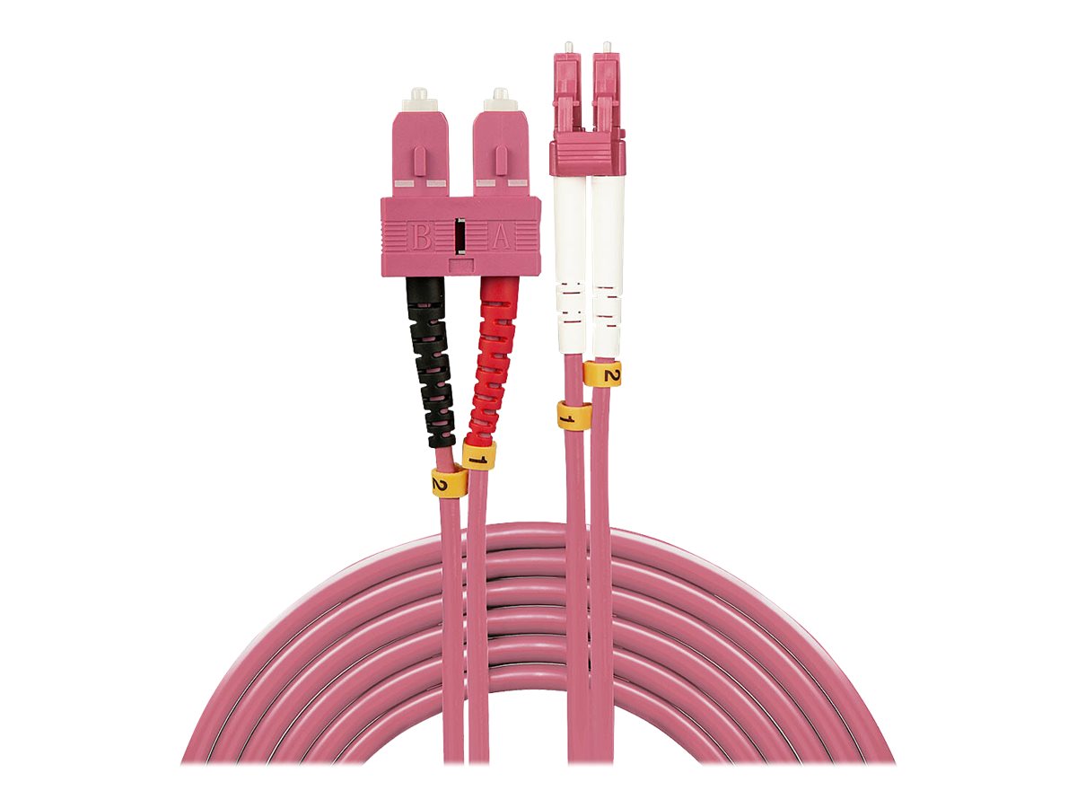 LINDY LWL-Duplexkabel LC/SC OM4 5m Vorderansicht