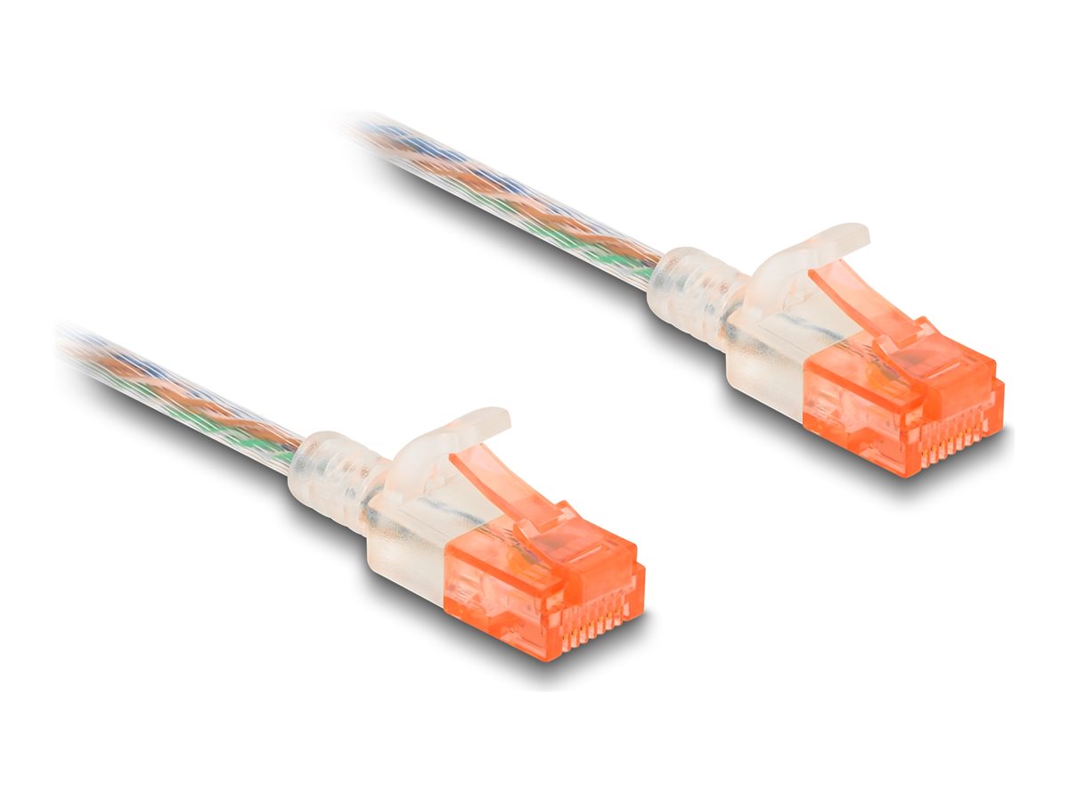 DELOCK RJ45 Netzwerkkabel Cat.6A U/UTP Slim 0,5 m Vorderansicht